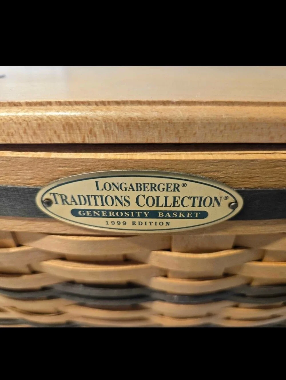Longaberger 1999 Traditions Collection Generosity Basket 5 Piece